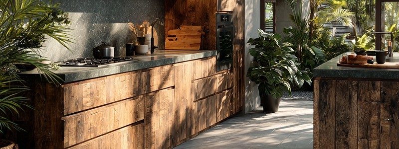 Wood Grain Finish Lacquer Kitchen Cabinets